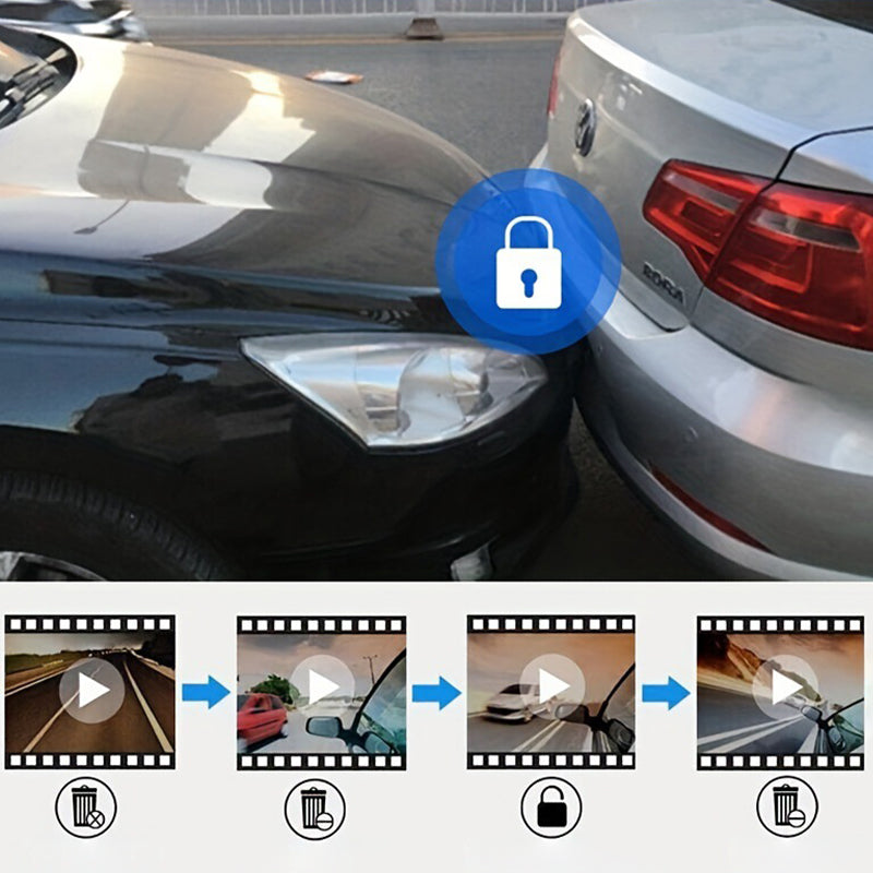 Norvo | 🚗📹Bilkamera med 170° vidvinkel og 1080p dobbeltobjektiv