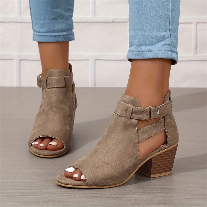 Norvo | Kvinners Retro Sandaler med Blokkhæl