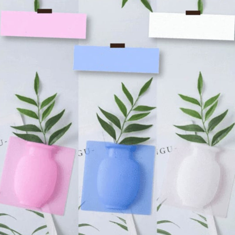 Norvo | Avtagbar, stansefri vase dekorasjon av silikon for veggmontering