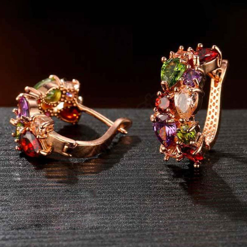 Norvo | Øredobber, armbånd, halskjeder eller ringer med farget zirkon til damer