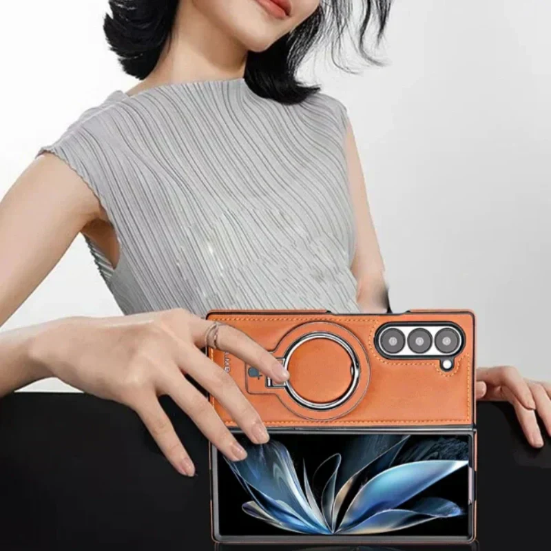 Norvo | Premium PU lær magnetisk deksel med stativ for Samsung Fold 3/4/5/6