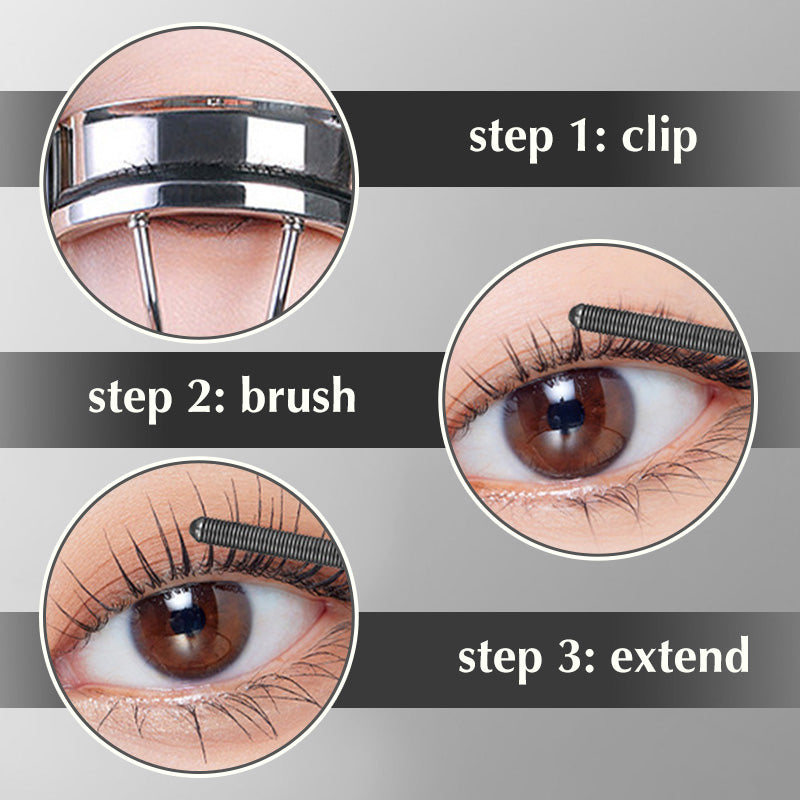 Norvo | 3D Curling Metall Curlers Mascara - Vanntett & Langvarig