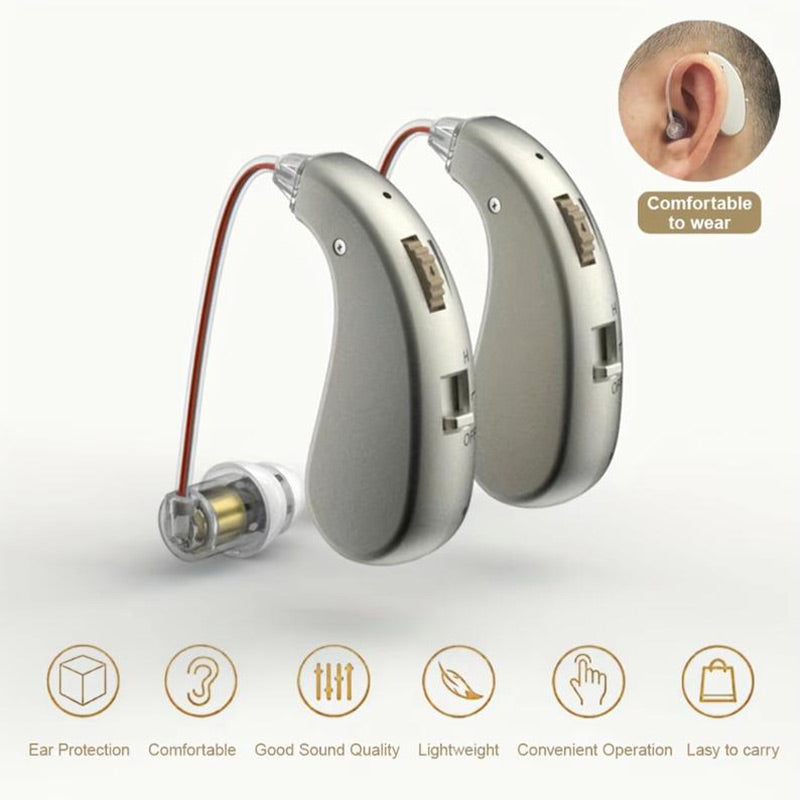 Norvo | USB oppladbare Bluetooth høreapparat hodetelefoner for eldre