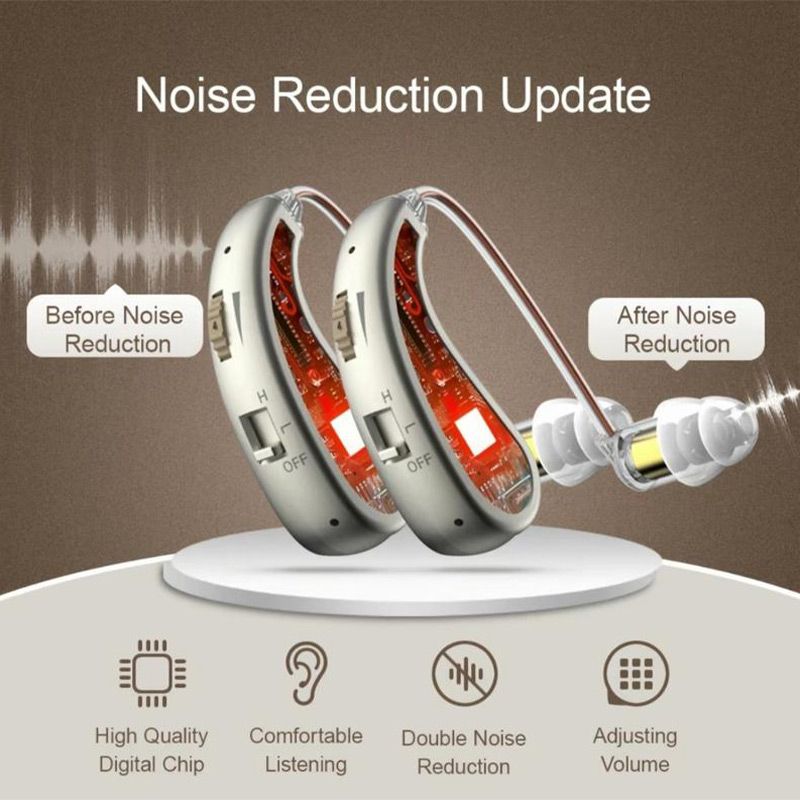 Norvo | USB oppladbare Bluetooth høreapparat hodetelefoner for eldre