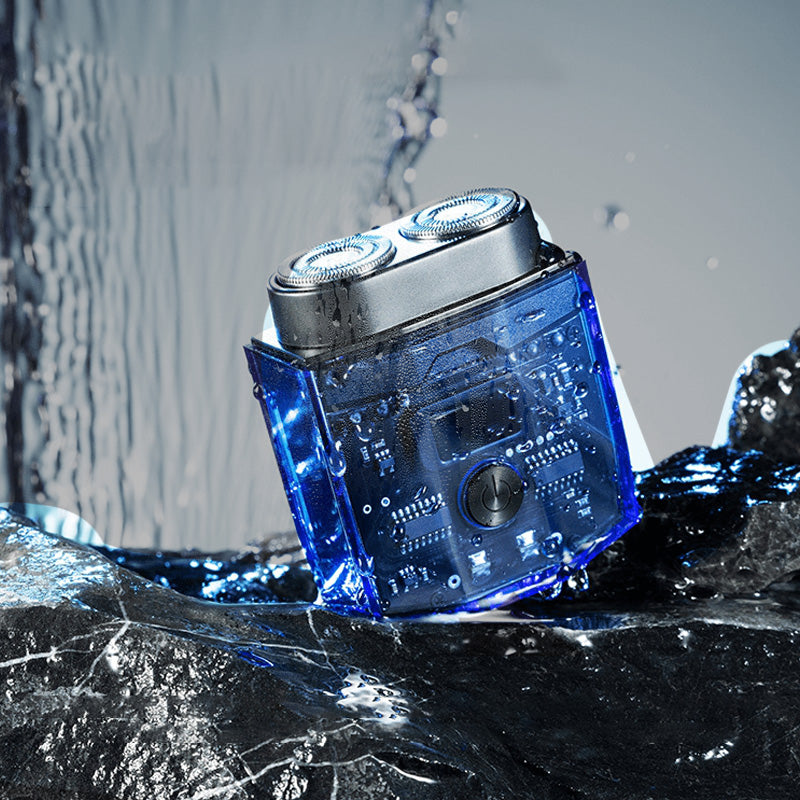 Norvo | Gjennomsiktig Mini Elektrisk Barberhøvel med Lavt Støynivå