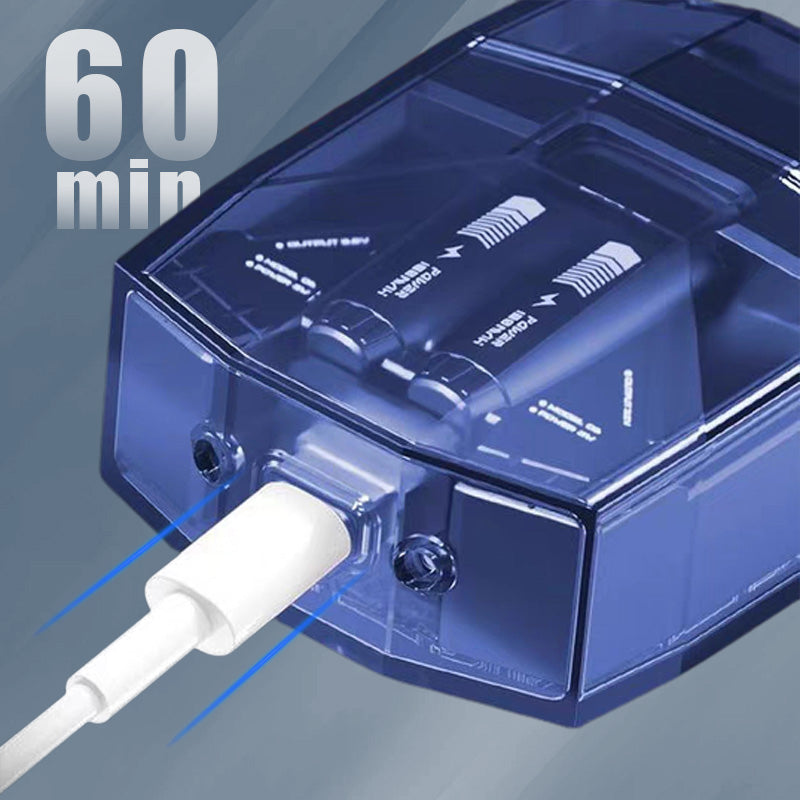 Norvo | Gjennomsiktig Mini Elektrisk Barberhøvel med Lavt Støynivå