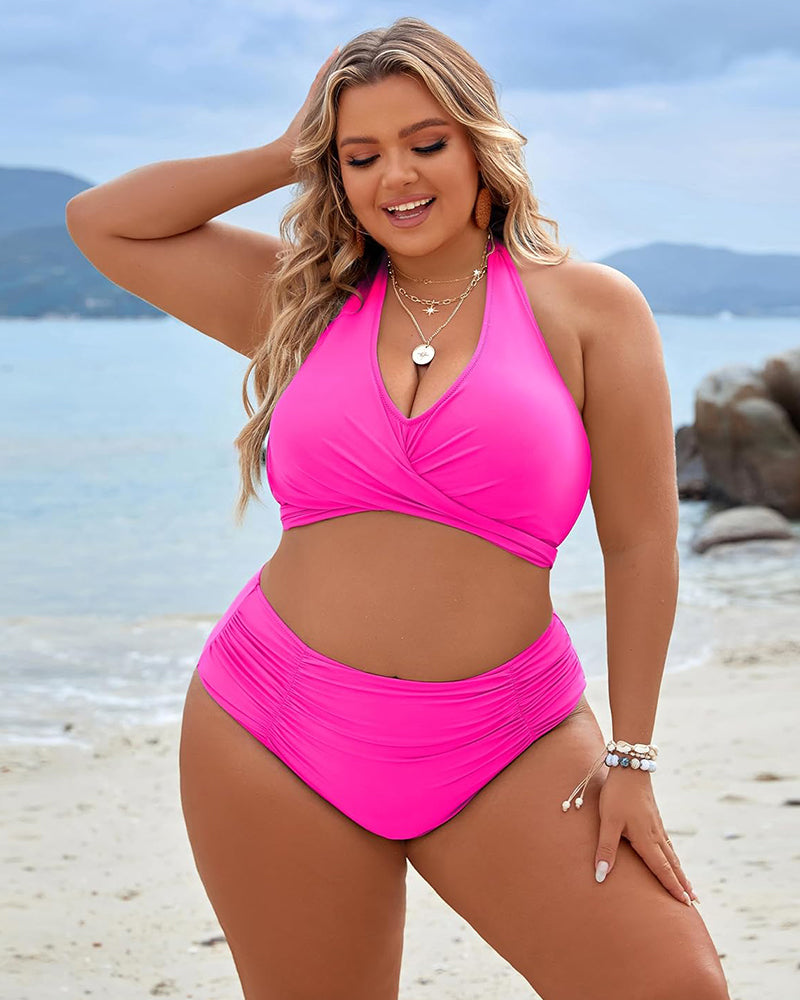 Norvo | Bikini sett med magekontroll og høy midje stil