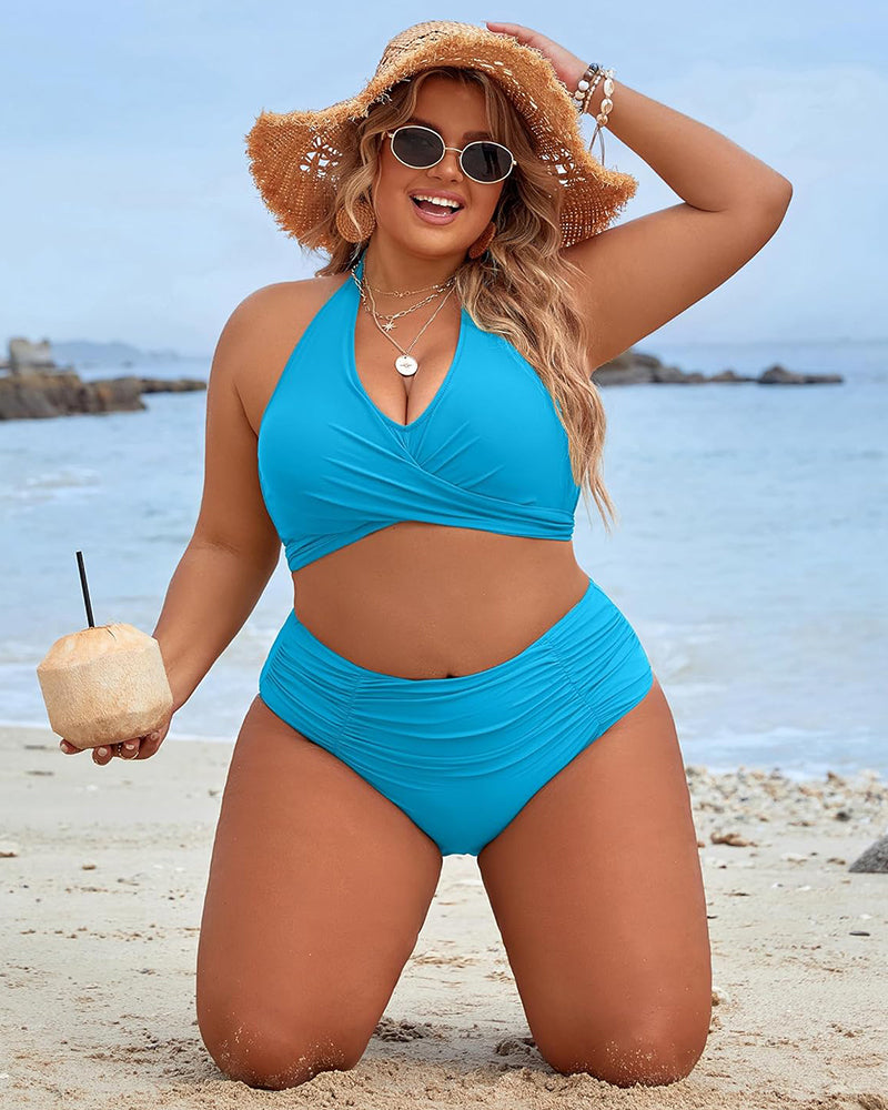 Norvo | Bikini sett med magekontroll og høy midje stil