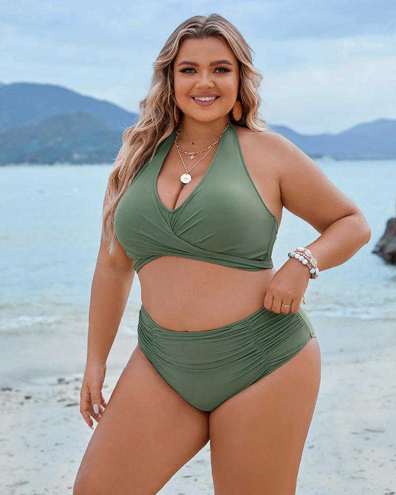 Norvo | Bikini sett med magekontroll og høy midje stil