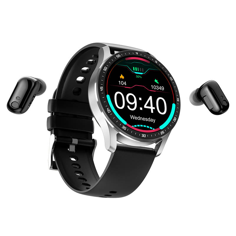 Norvo | 2-i-1 Smartklokke med Ørepropper (Til iPhone & Android)