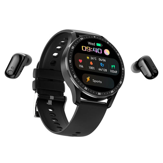 Norvo | 2-i-1 Smartklokke med Ørepropper (Til iPhone & Android)