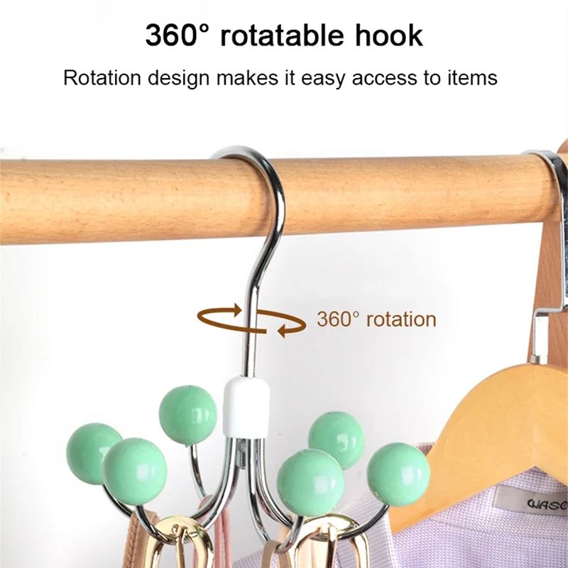 Norvo | 360° roterbar multifunksjonell oppbevaringshengeren med 6 kroker