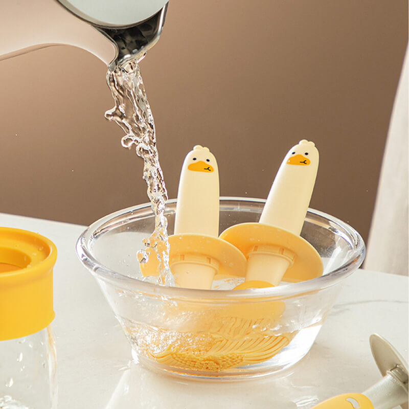 Norvo | Olje Silikonbørste Med Glassflaske