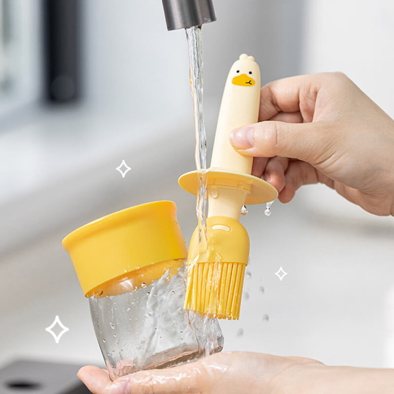 Norvo | Olje Silikonbørste Med Glassflaske