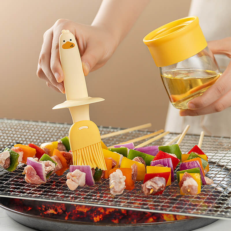 Norvo | Olje Silikonbørste Med Glassflaske