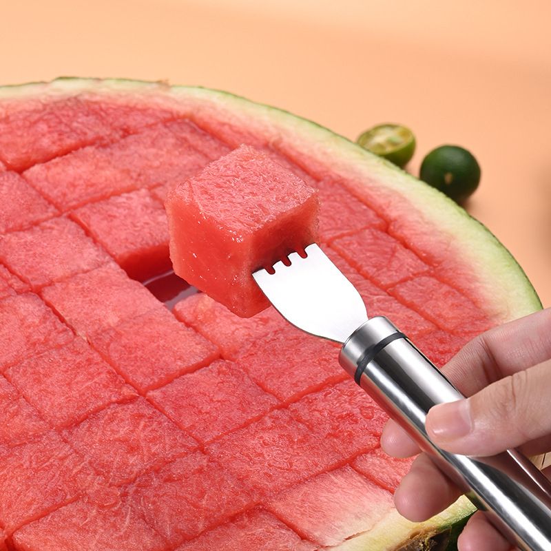 Norvo | 2-i-1 vannmelon skjæremaskin og -gaffel i rustfritt stål