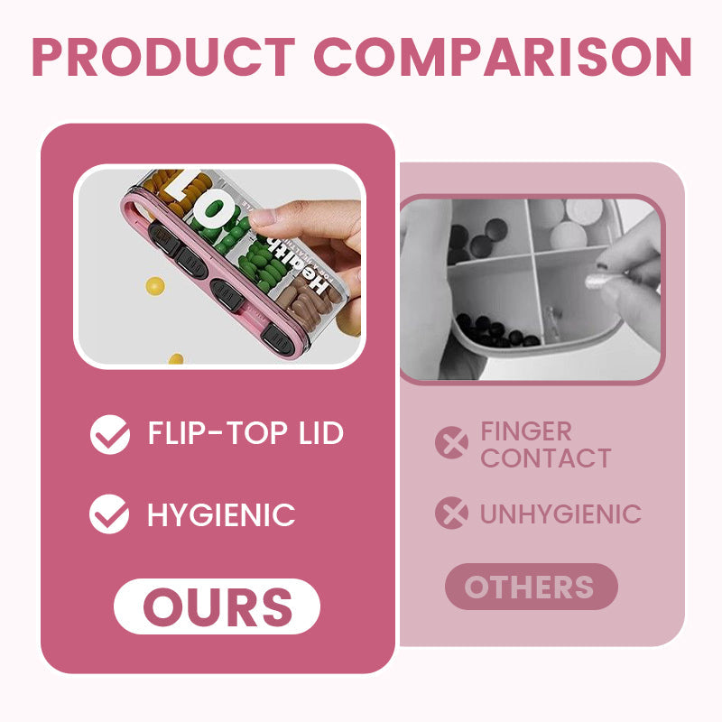 Norvo | Bærbar, forseglede pilleboks med 4 rom