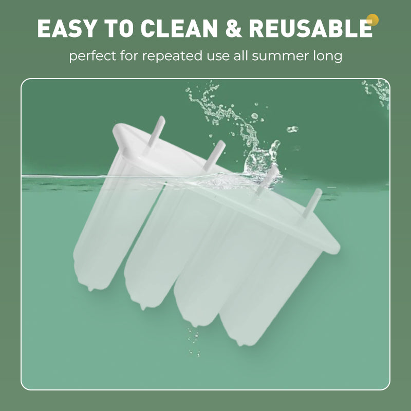 Norvo | Iskremform med 4 hulrom, lokk og pinner