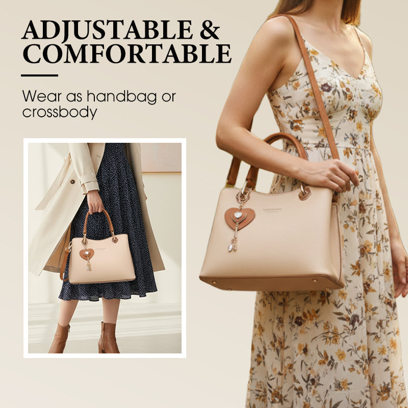 Norvo | Elegant damesekker med glitrende hjerteanheng