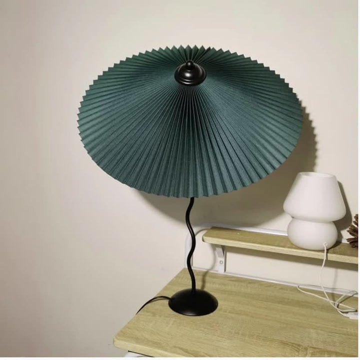 Norvo | Squiggle Paraply Bordlampe – Moderne Twirl Design med Krom Finish