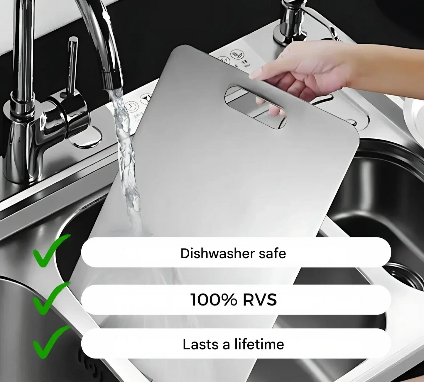 Norvo | Rustfritt Stål Skjærebrett - ChefGuard