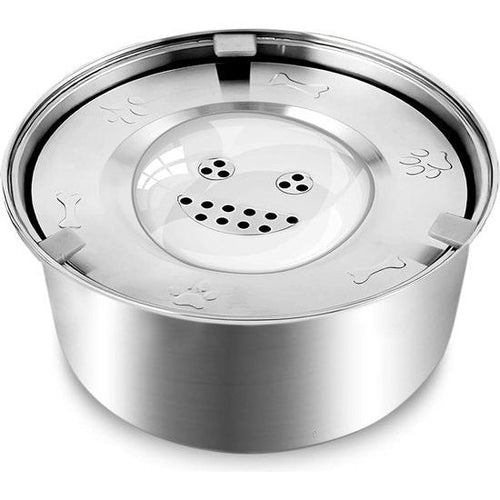 Rustfritt stål hunde vannglass med anti-søle funksjon - AquaPaw Norvo