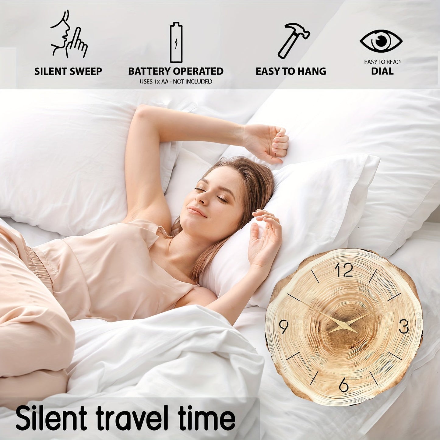 Norvo | Elegant Treveggklokke for Stilige og Stille Interiører