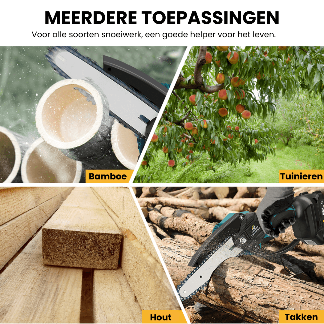 Norvo | Stormblade Elektrisk Mini Kjedesag – Lett 1200W Beskjærer for 18V Makita Batterier