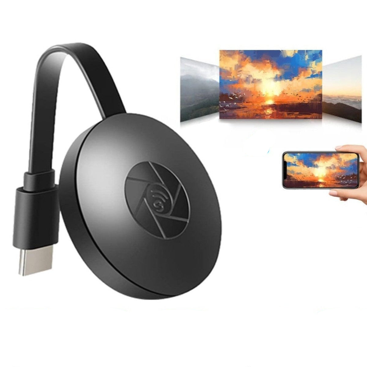 Norvo | Trådløs HDMI Strømmer VisionCast One | Full HD 1080P | Trådløs og Plug-and-Play | For filmer, presentasjoner og spill