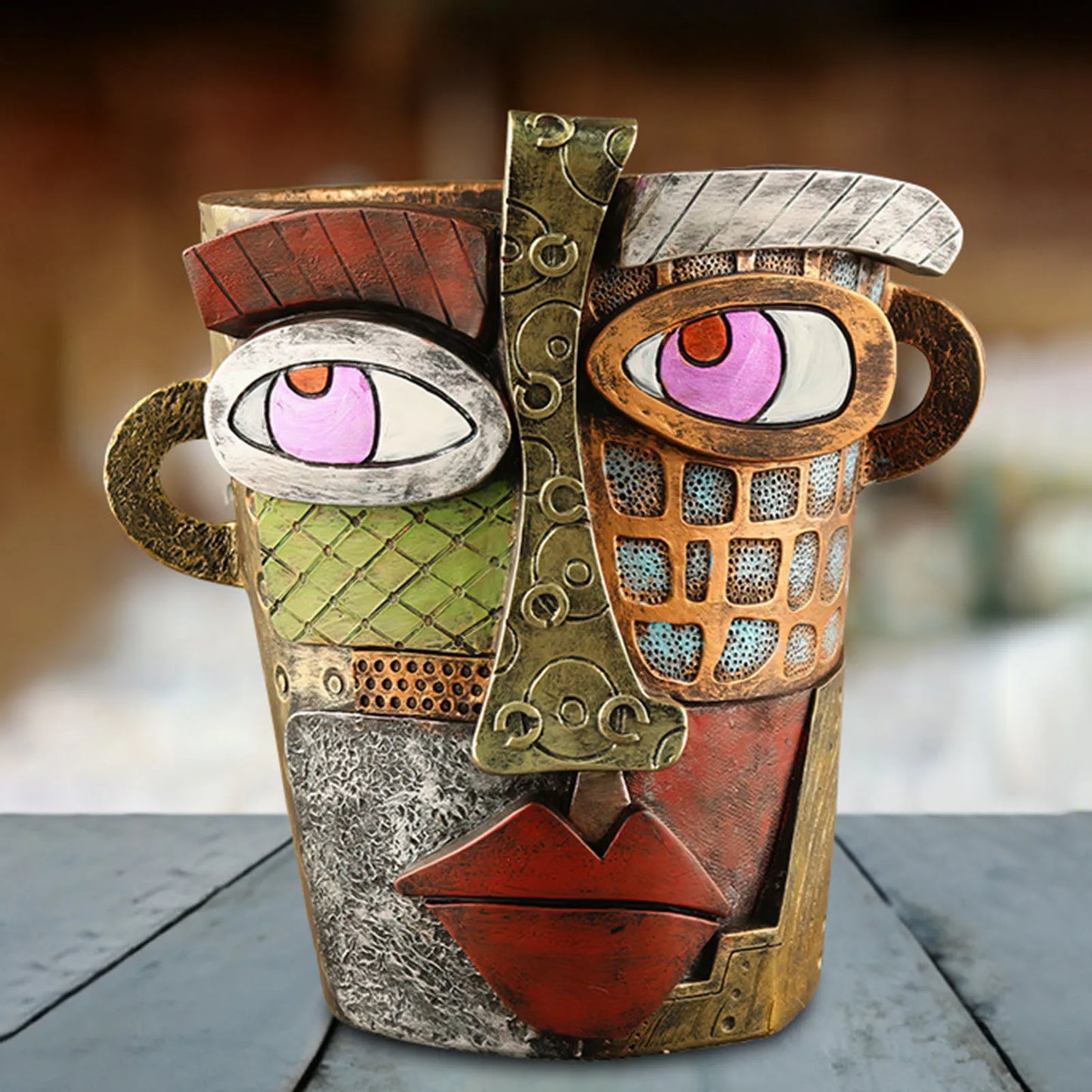 Norvo | Stilig Abstrakt Kunst Plantepotte Ornamenter - RetroVisage