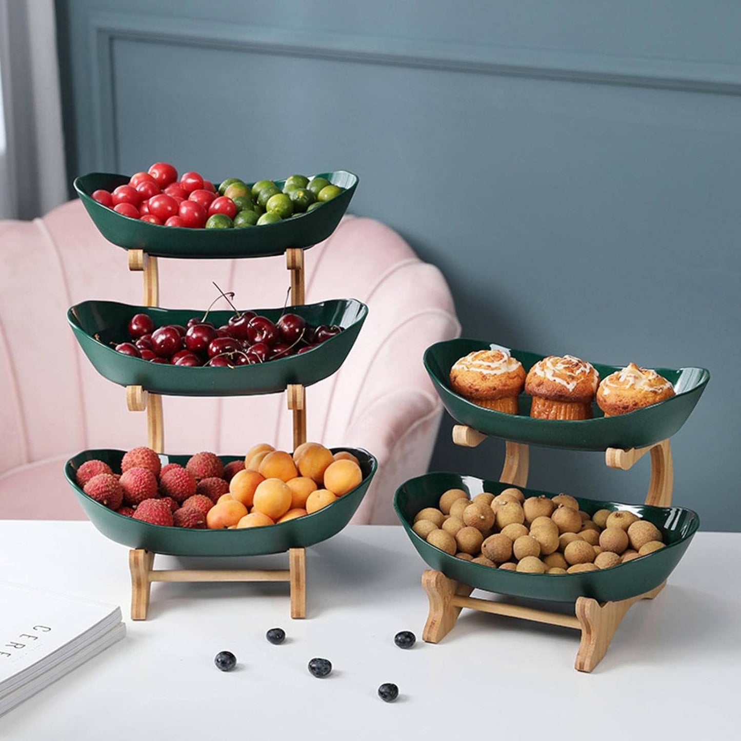 Norvo | Stilig Metall Fruktstativ med 2 eller 3 Tier - StackFruit