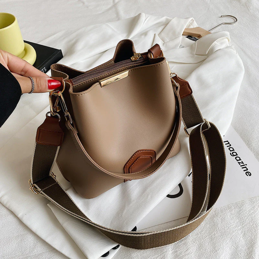 Norvo | Stilig Premium Skinn Skulderveske - BellaViva