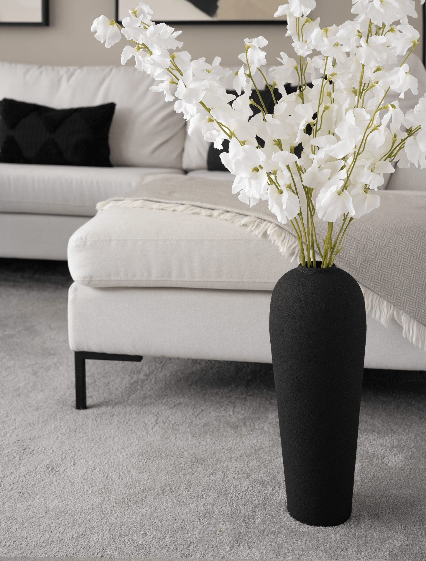 Norvo | Lola Vase - Teksturert Svart