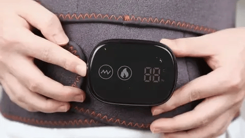 Norvo | Infrarød Ryggstøttebelte | Justerbar Varme og Vibrasjon for Smertelindring og Muskelslapphet