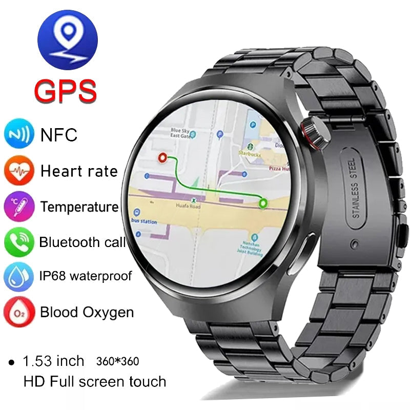 Norvo |  Gt4 Pro Smartwatch For Menn: Ip68 Nfc Gps Tracker, Amoled 360*360 Hd-Skjerm, Hjertefrekvens, Bluetooth-Samtale Begrenset Utgave