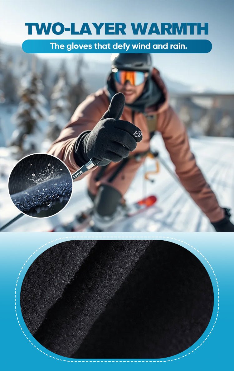 Norvo | Termisk Vanntett Sykling Hansker | Isolerte, Pustende & Berøringsskjerm Kompatible for Kaldt Vær Utendørs Aktiviteter