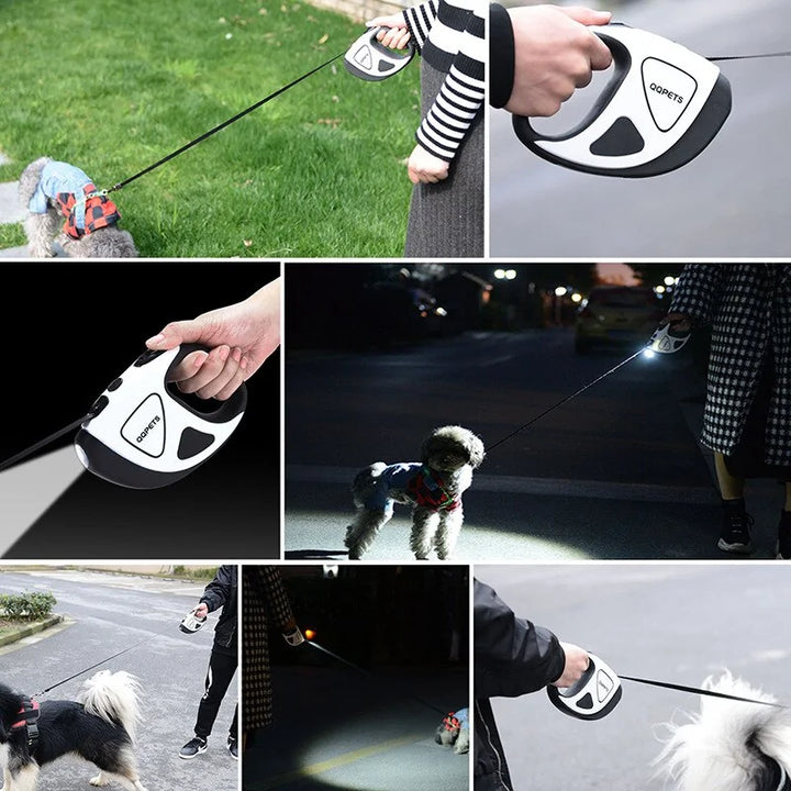 SafePaw - Luksus LED Utvidbar Hundebånd med Ergonomisk Håndtak Norvo