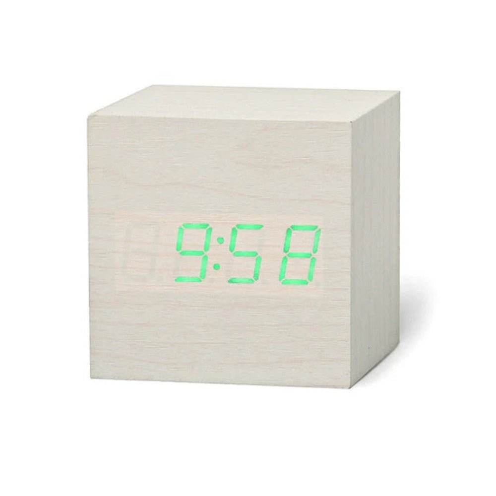 Norvo | ZENICUBE – Minimalistisk LED Vekkerklokke med Tid, Dato & Temperaturvisning