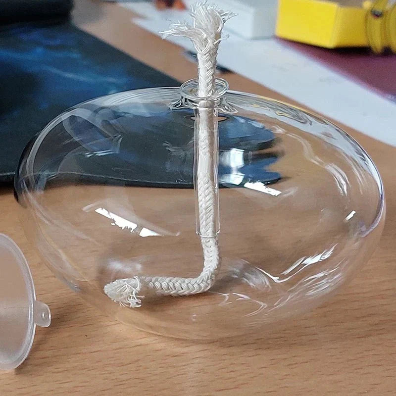 Norvo | Gjennomsiktig Oljelampe Laget av Glass som Lysestake