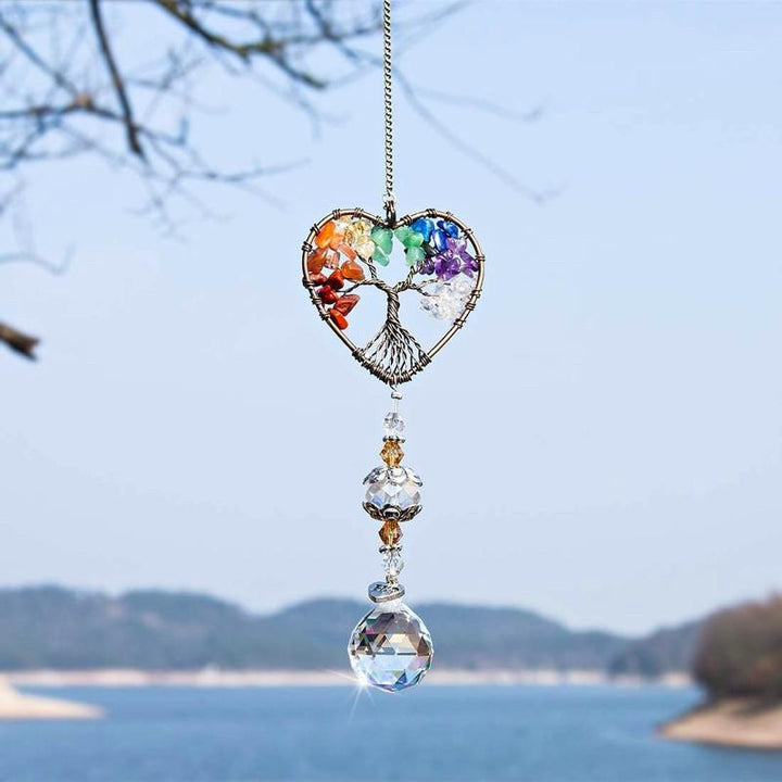 Crystal Wind Chime Tree Of Life Suncatcher | Norvo