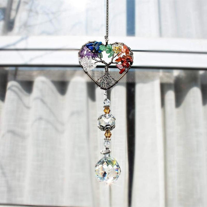 Crystal Wind Chime Tree Of Life Suncatcher | Norvo