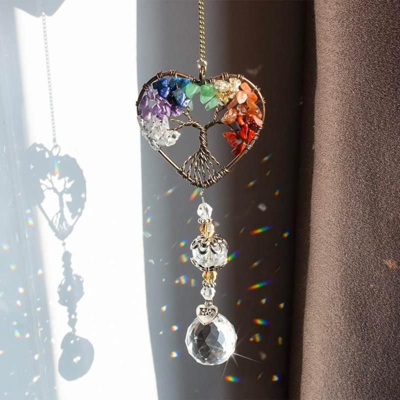 Crystal Wind Chime Tree Of Life Suncatcher | Norvo