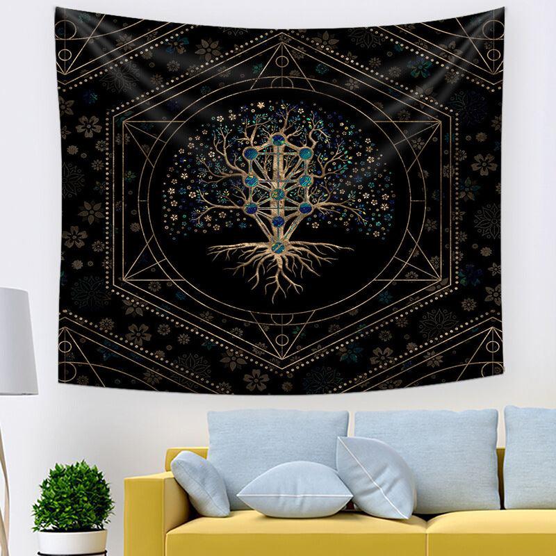 Norvo | Livets Tre Veggteppe - Elegant Student- og Romdekorasjon