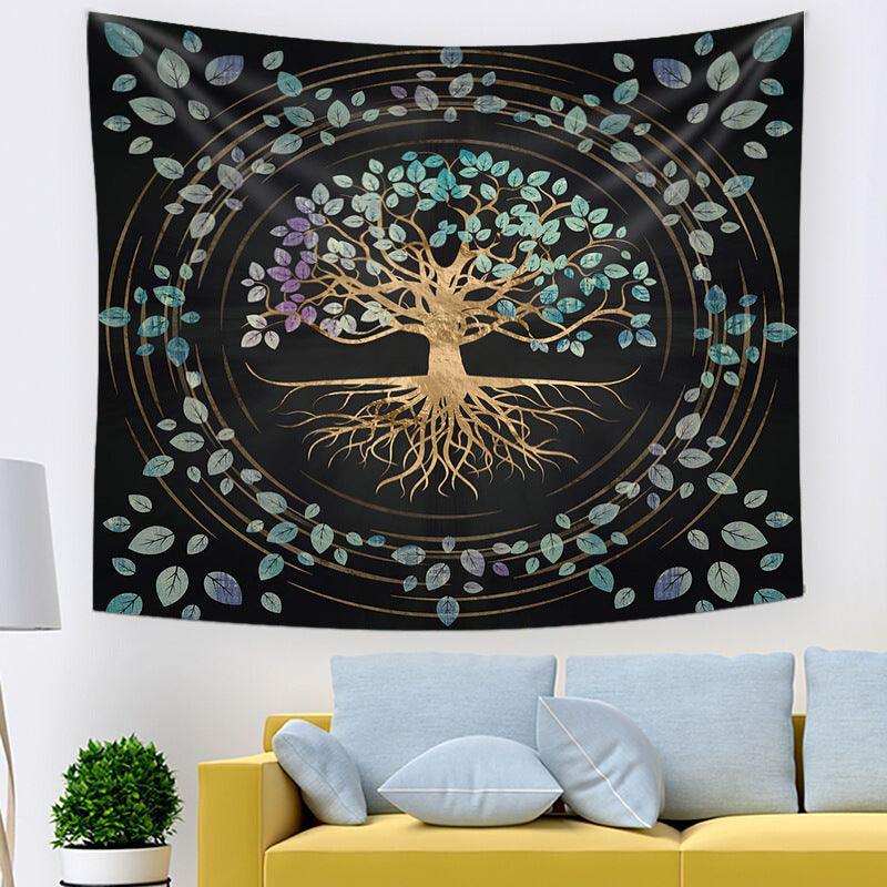 Norvo | Livets Tre Veggteppe - Elegant Student- og Romdekorasjon