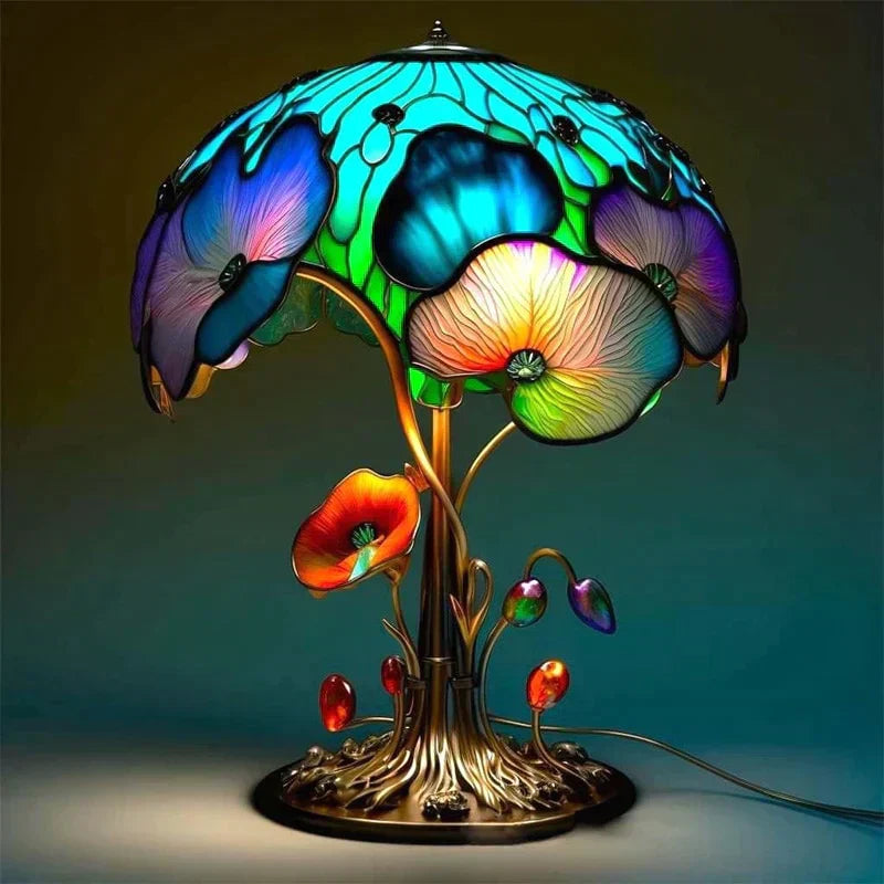 Norvo | Blyglass Kunst Bordlampe – Elegant Dekorativ Belysning