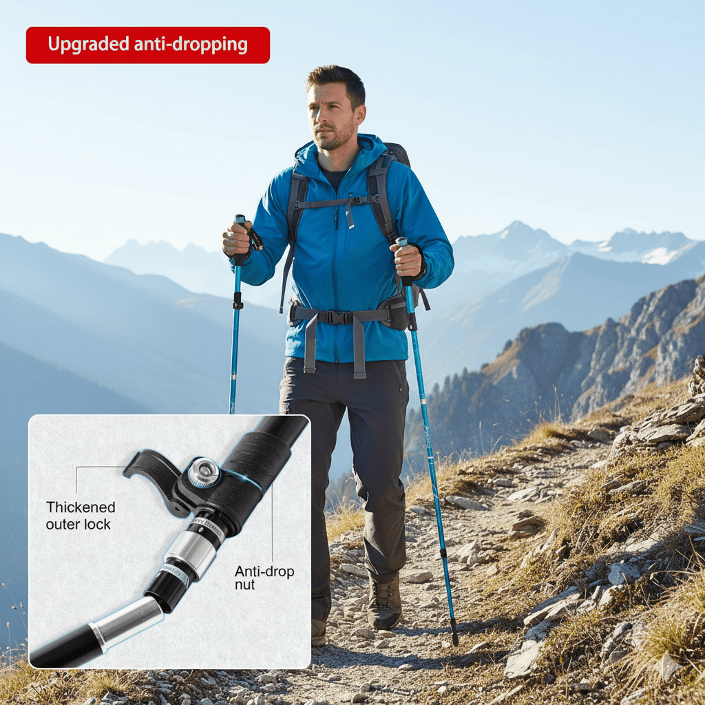 Norvo | TREKLIGHT POLER – Ultralette sammenleggbare turstenger for fotturer og camping