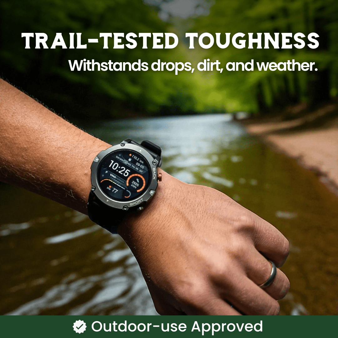 Norvo | TrekSight X – Robust Smartklokke med GPS og Helseovervåkning