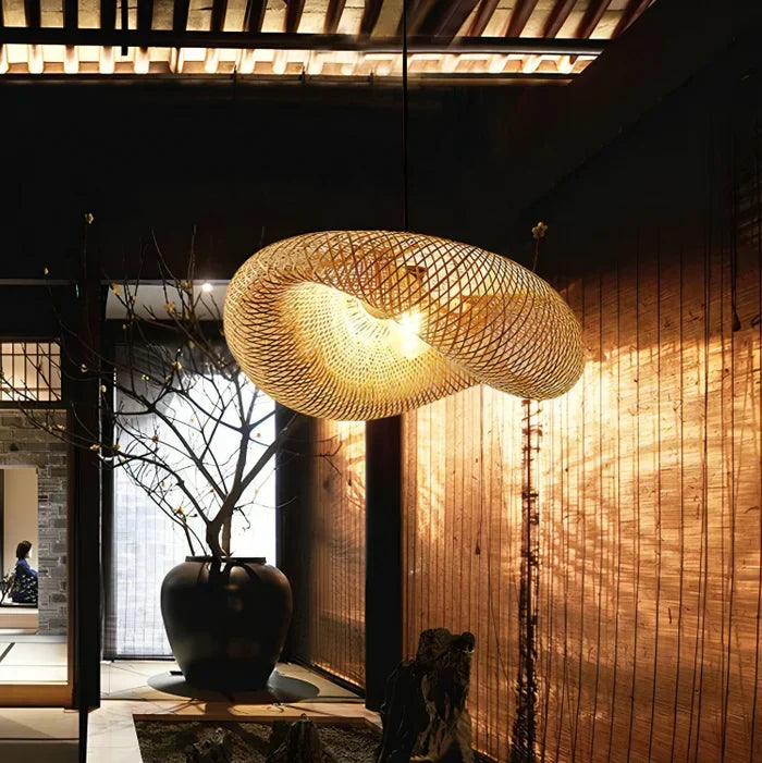 Frendorf | Trendy Rattan Pendellampe - NaturGlow