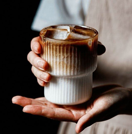 Norvo | Ribbet Glass Iskaffe & Te Krus