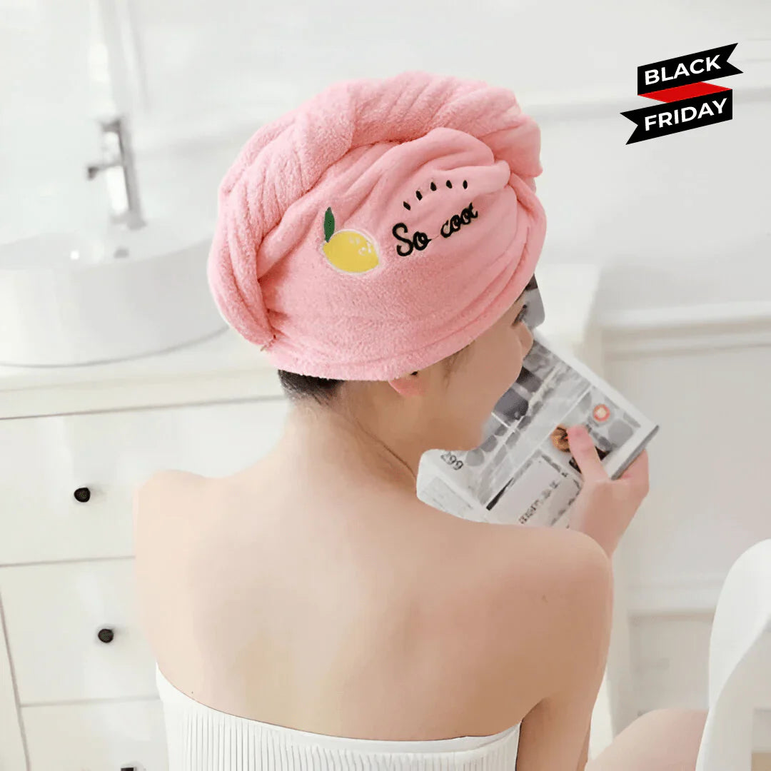 Norvo | Mikrofiber Hårhåndkle med Justerbar Lukking